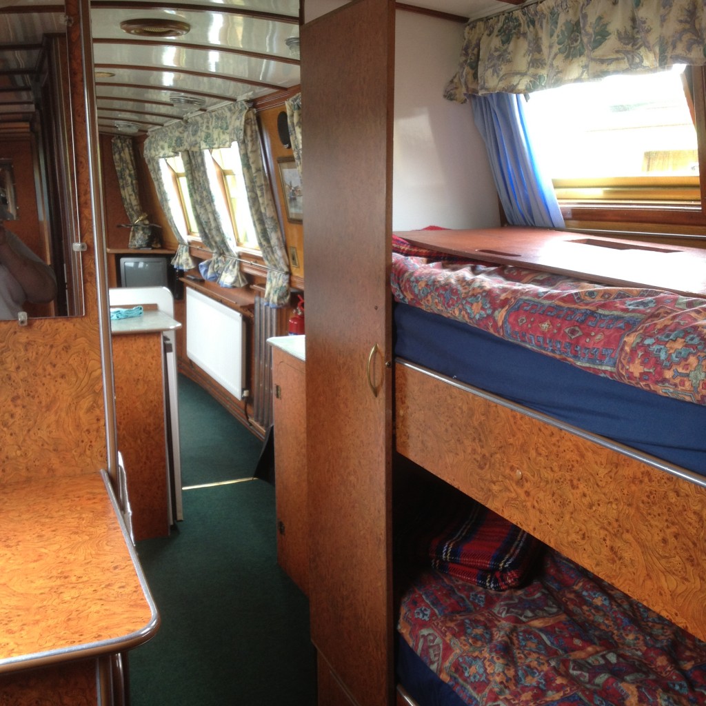 Elinors front bunk beds Canal Cruising