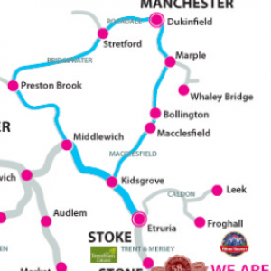 Cheshire ring canal boat hire map