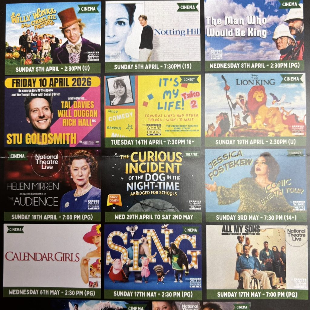 Crown Wharf Theatre Stone Staffs WHats On