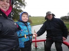 Josh Steering with Grandads Help